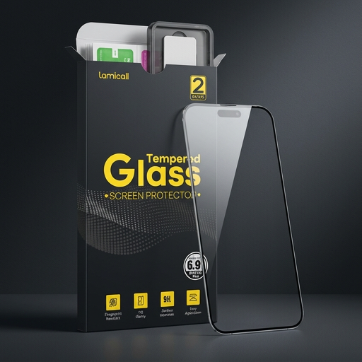 Lamicall Tempered Glass Screen Protector for iPhone 16/17/18 Pro Max